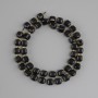 Turmaline beads faceted cube, diameter 7x7 mm ± seed beads 3 mm ±, length 38 cm ± on a thread