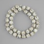 Kiwi Jasper Faceted Cube Beads, diameter 8x8mm+- seed beads 3mm+-, length 39cm+- on a string
