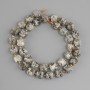 Ioperlite beads faceted cube, diameter 8x8 mm ±, bead size 3 mm ±, length 38 cm ± on a thread