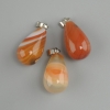 Pendant Carnelian drop 22x13mm +/-, length 32mm +/-