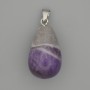 Amethyst pendant raindrop 22x13 mm +-, length 32 mm +-