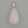 Pendant Rose Quartz drop 22x13mm+-, length 32mm+-
