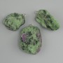 Zoisite pendant, unpolished stone 22x22 mm +- (assorted sizes)