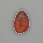 Pendant Red Jasper in a metal setting of silver color 30x22mm+