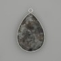 Ioperlite Pendant in a Silver-Colored Metal Setting 36x26mm+