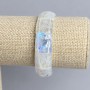 Adular bracelet, smooth links, diameter 16x16–17 mm ±, length 18 cm ± stretch