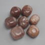 Natural stone Strawberry quartz, diameter 22-25x1-23 mm +- (100 g packing) processed nuggets without a hole