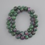 Zoisite beads smooth round bead, diameter 10mm ±, length 38cm ± on a nylon thread