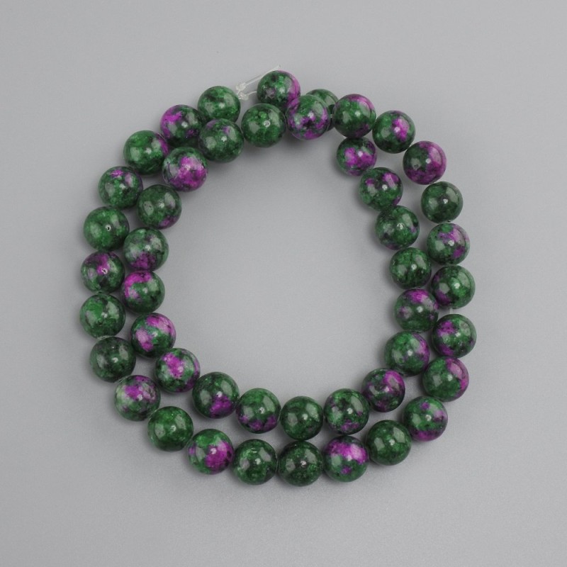 Zoisite beads, smooth round bead, diameter 8.5 mm ±, length 38 cm ± on a string