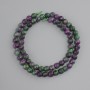 Zoisite beads faceted round bead, diameter 6 mm +/-, length 39 cm +/- on a string