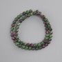 Zoisite Faceted Beads, round, 6 mm approx., 37 cm approx. strand on nylon thread