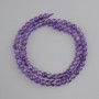 Amethyst beads smooth round ball, diameter 6 mm +/-, length 39 cm +/- on a string