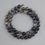 Agate beads "Dragon Veins" faceted round bead, diameter 8mm ±, length 36cm ± on a thread