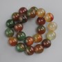 Beads Brazilian Agate smooth round bead, diameter 18 mm +/-, length 38 cm +/- on nylon thread
