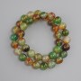 Beads Brazilian Agate smooth round bead, diameter 10mm ±, length 37cm ± on a thread