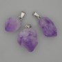 Amethyst pendant unprocessed natural stone 15-25x10-15 mm +-, length 22-35 mm +- (assorted sizes)