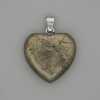 Pyrite pendant Heart, diameter 20×20 mm ±, length 25 mm ±