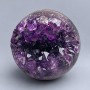 Amethyst natural stone souvenir sphere with geode, diameter 66 mm ± weight 312 g