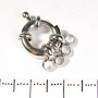 Two-strand donut clasp for beads and bracelets