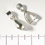 Pendant Bail with Pin and Cord Base, Smooth, Large 20 mm