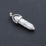Hexagon pendant with Howlite stone 4×0.9 cm