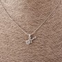 Pendant Guitar with a Note on a Token Chain, length 52 cm, diameter 2x1.2 cm, silver-colored metal
