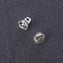 Bell pendant findings, metal color 'Silver', length 8 mm, packaging 20 g, ±47 pcs