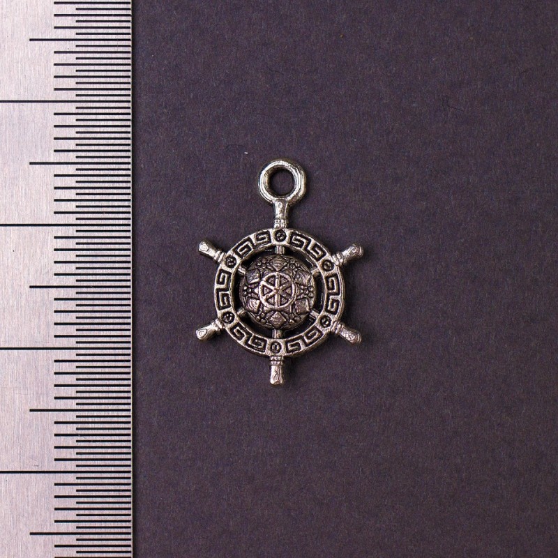 Pendant Findings 'Greek Steering Wheel' 19×14 mm, packaging 20 g + 25 pcs