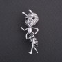 Sale! Brooch 'Bold Ant' 4x2 cm, silver-colored