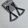 Long evening earrings, length 6.5 cm