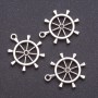 Hardware Pendant Helm b4mm dmm L 7mm gray metal finish 20g +/- 7pcs