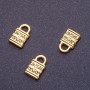 Locket pendant hardware, length 12mm, d1-1, 5 mm, antique gold finish, 18 pcs