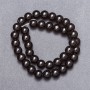 Black Agate Beads (Pressed), Smooth Round Bead, 10 mm Diameter, 37 cm Length