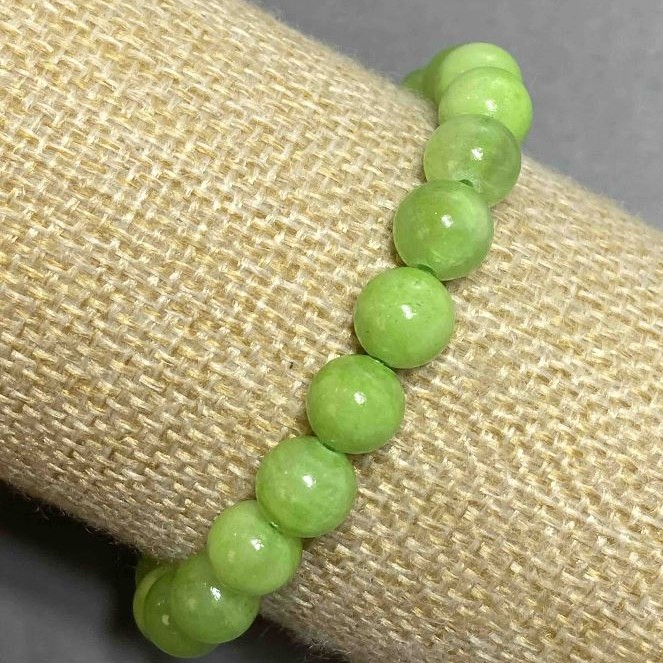 Elastic bracelet made of natural onyx, 8 mm beads, 18 cm length