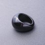 Natural Stone Ring Black Agate, Size 19
