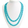 Turquoise beads (single piece) rectangular 12*18mm, length 114cm