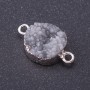 Connector 'Gray Snow' metal color 'silver' length 1mm, diameter 14mm plastic