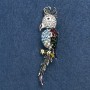 Sale! Cockatoo Brooch 7×1.5 cm in Gray Metal