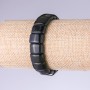 Aventurine Bracelet 'Blue Sand Cairo Night' Link 15x11mm on Elastic