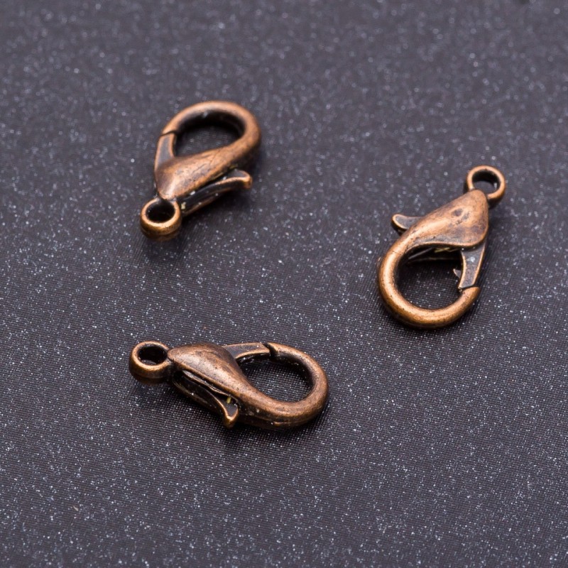 Price per pack / 10 pcs Copper clasp 16×8 mm