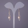 Earrings 'Itaolyao' with crystals, diameter 9mm, length 47mm, color gold