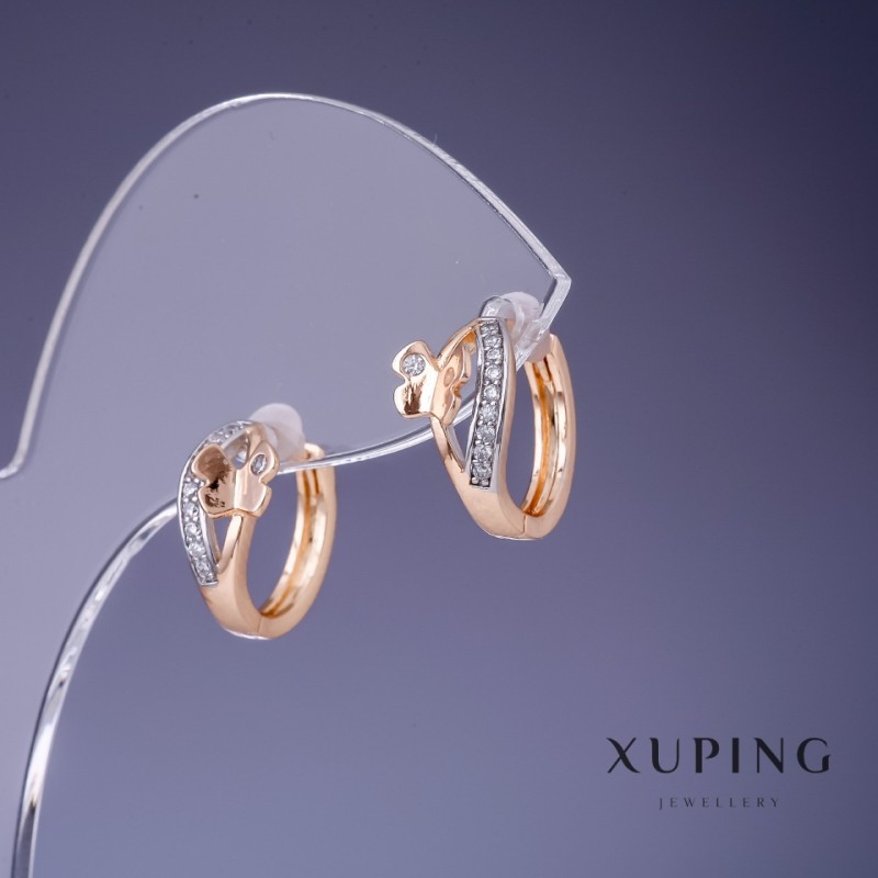 Xuping Butterfly Earrings 14x7 mm, 18K Gold Plated