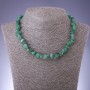 Necklace of natural jade chips, 8 mm diameter, 45 cm long