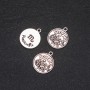 Pendant Finding Zodiac Scorpio, 17mm diameter, packaging 20 g +/- 10 pcs