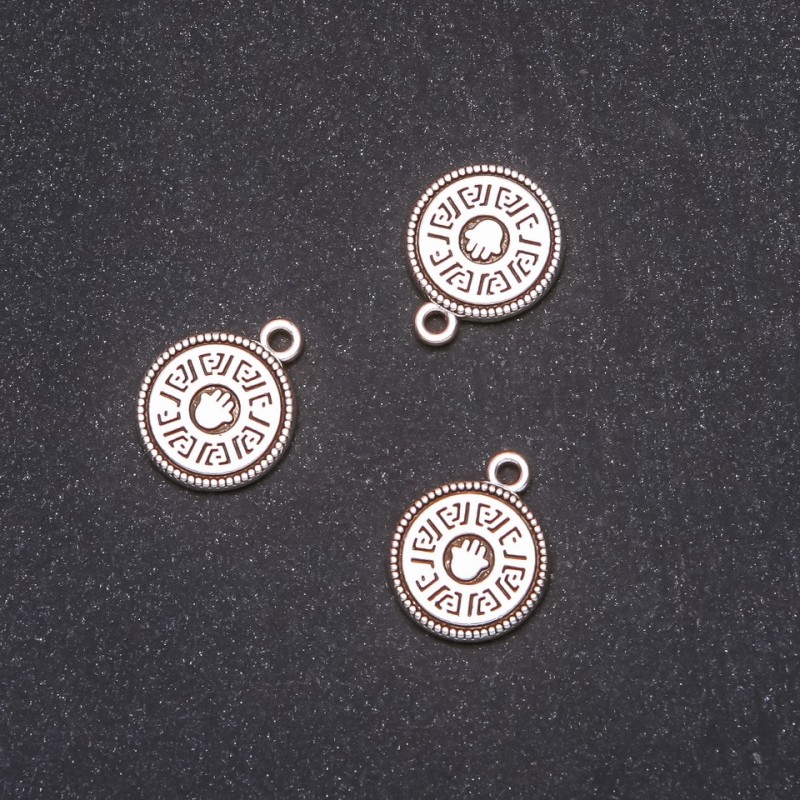 Palm Coin Pendant Findings 15x18mm, packaging 20 g, +/- 9 pcs