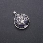 Pendant with Blue Sand Aventurine Night of Cairo (synthetic) in a 'Tree' setting, 27 mm diameter