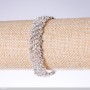 Rhinestone bracelet 'White', width 16mm, length 19cm 'Silver'