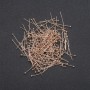 Ball-end Pin Cap Findings, yellow metal, 20mm length, 10g
