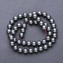 Hematite beads, smooth spheres, 7.5 mm diameter, 40 cm length