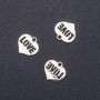 Pendant hardware Heart 'Light Gold', diameter 16 mm, length 15 m in-dmm packaging 12 pcs. (+ -)
